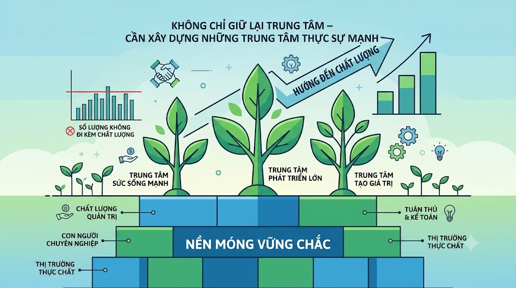 KHÔNG CHỈ GIỮ LẠI HƠN 20 TRUNG TÂM – DDS CẦN XÂY DỰNG NHỮNG TRUNG TÂM THỰC SỰ MẠNH