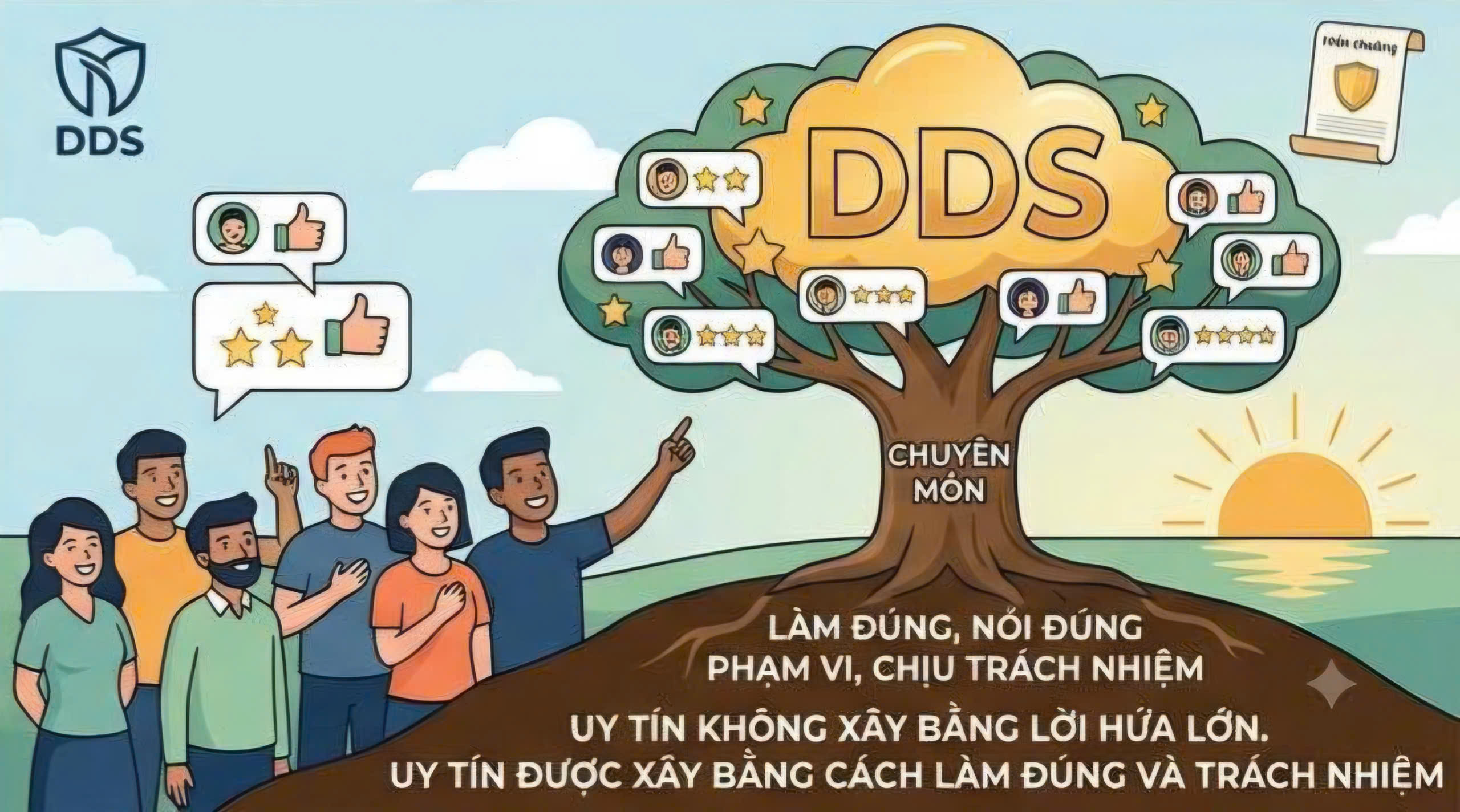 TRIẾT LÝ DDS SỐ 6 – HIỆU QUẢ TRỊ LIỆU LÀ GIÁ TRỊ CỐT LÕI VÀ CAM KẾT CỦA DDS