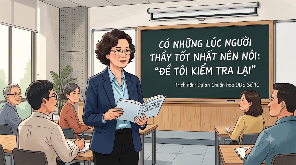 CÓ NHỮNG LÚC NGƯỜI THẦY TỐT NHẤT NÊN NÓI: “ĐỂ TÔI KIỂM TRA LẠI”