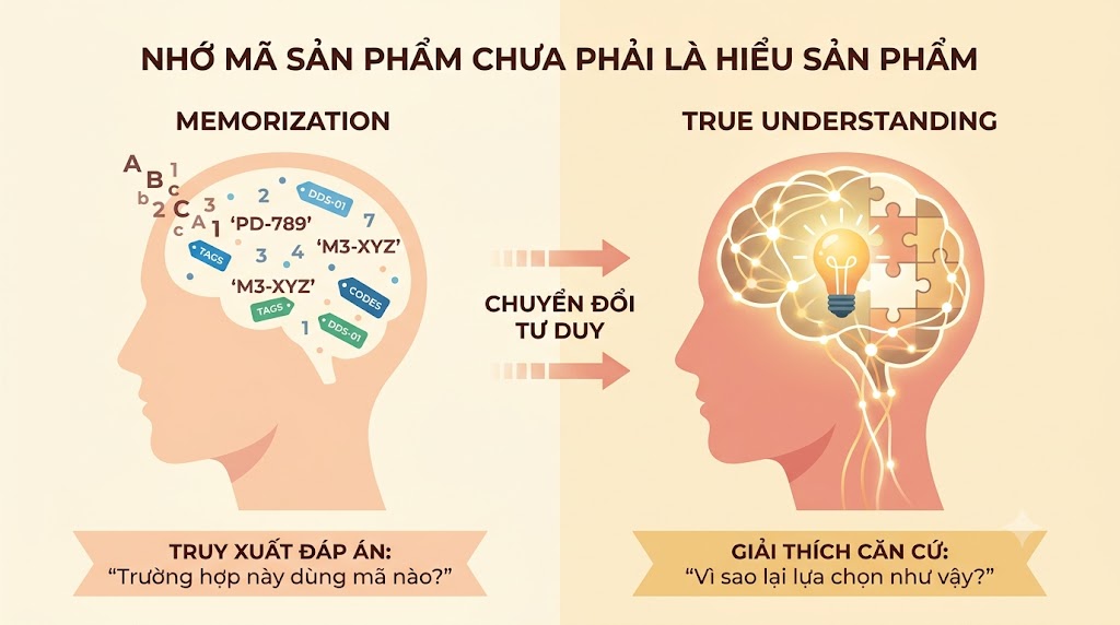 NHỚ MÃ SẢN PHẨM CHƯA PHẢI LÀ HIỂU SẢN PHẨM