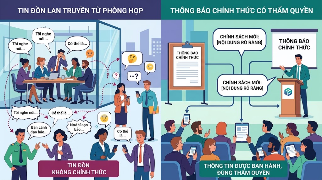 TÔI NGHE BAN LÃNH ĐẠO NÓI TRONG CUỘC HỌP…” – NHƯ VẬY ĐÃ ĐỦ ĐỂ TRỞ THÀNH THÔNG TIN CHÍNH THỨC CHƯA