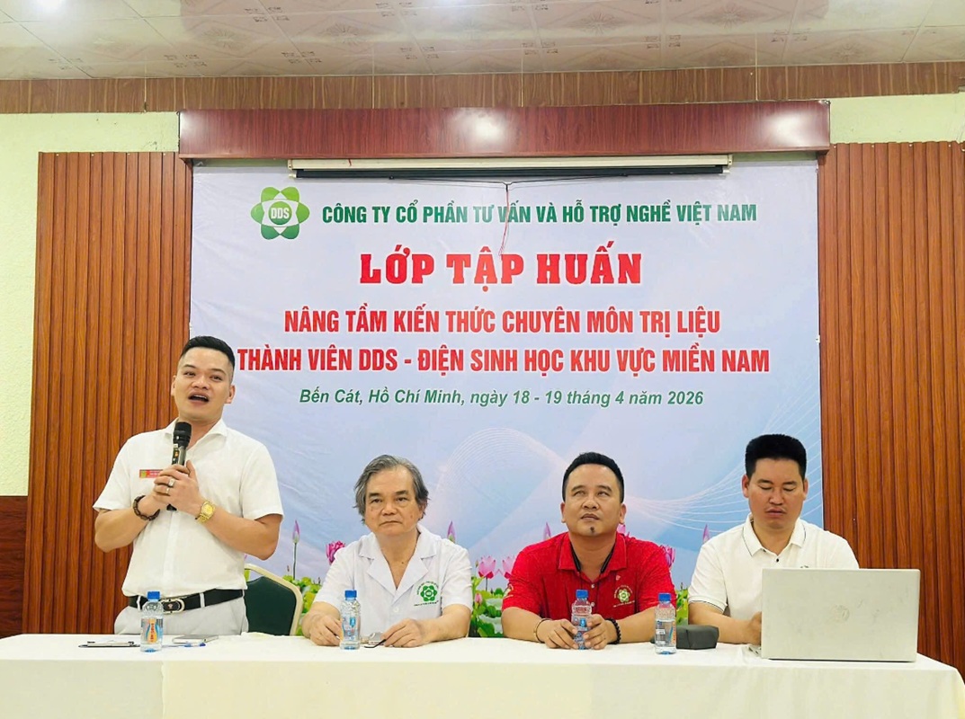 Thông báo tuyển sinh khóa tập huấn Chuẩn hóa kiến thức chuyên môn DDS - Điện sinh học cấp bậc Đại lý (Tổ chức tại Miền bắc & Khu vực Miền Nam)