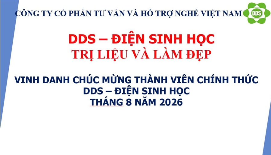 Vinh danh những thành viên mới gia nhập gia đình DDS - Điện sinh học Việt Nam trong tháng 8 -2026