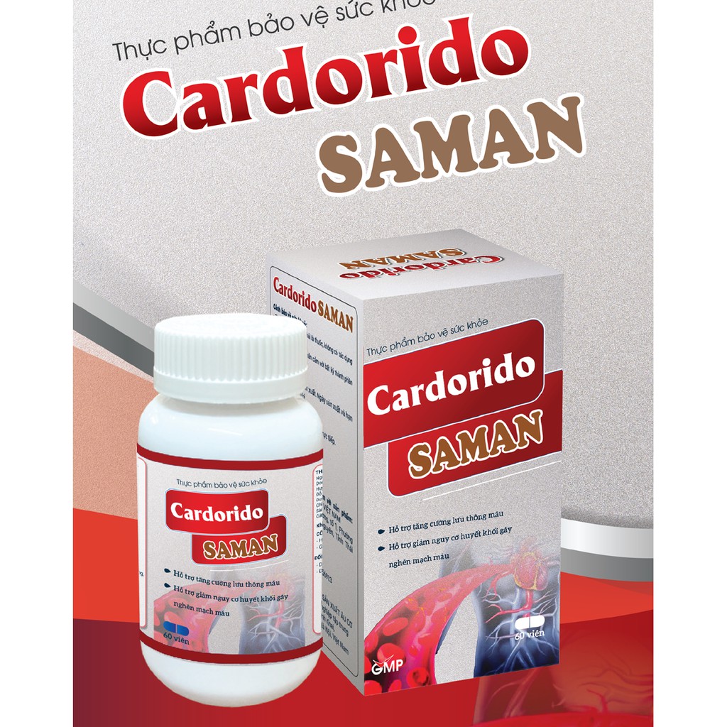 Cardorido SAMAN - Viên uống hỗ trợ điều trị xơ vữa mạch vành