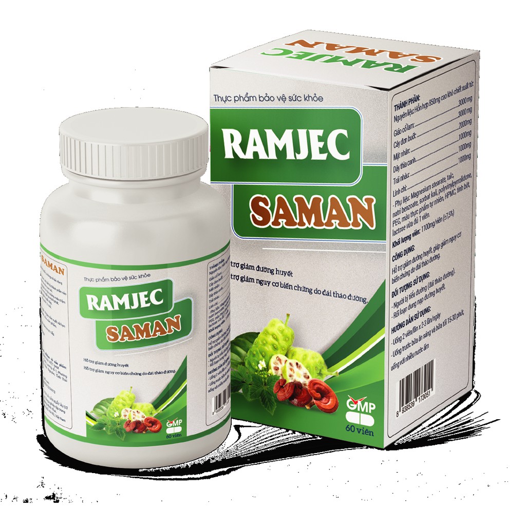 Ramjec Saman - Hỗ trợ giảm đường huyết, giảm biến chứng đái tháo đường