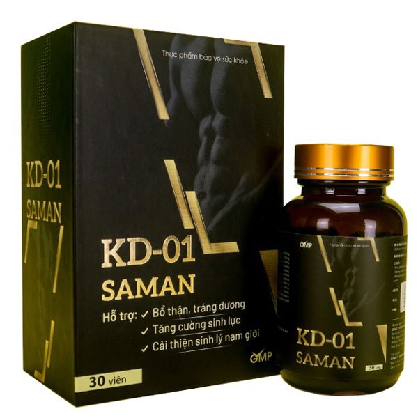 KD-01 Saman, hỗ trợ tăng cường sinh lực và cải thiện sinh lý nam (30 Viên)