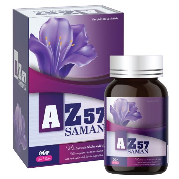 AZ 57 Saman, hỗ trợ giảm triệu chứng bốc hỏa, mất ngủ