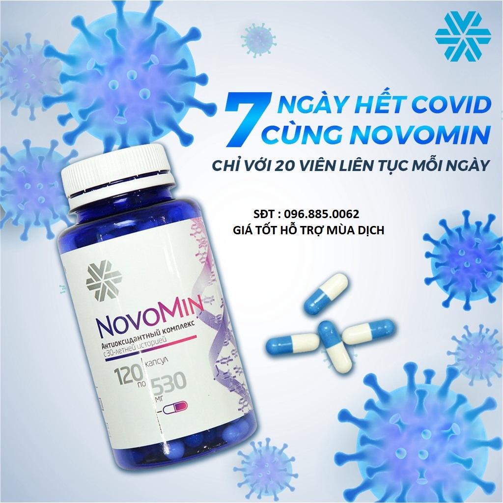 Novomin - Siberian Wellness -  Viên uống chống oxy hóa, phục hồi tế bào khỏe mạnh