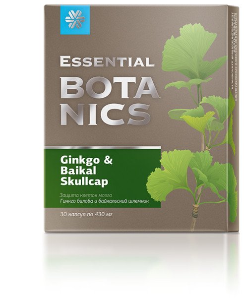 Essential Botanics Ginkgo & Baikal skullcap - cải thiện tuần hoàn não và hỗ trợ giảm các triệu chứng suy giảm trí nhớ