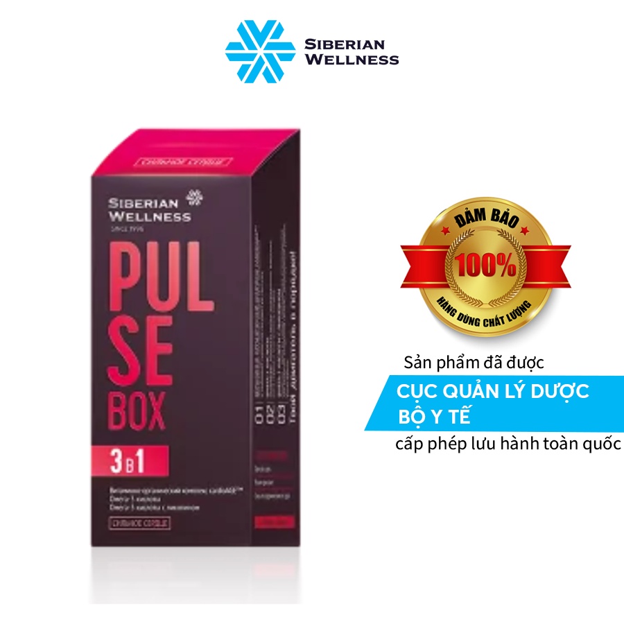 Pulse Box - Siberian Wellness - Giảm nguy cơ bệnh tim mạch do xơ vữa động mạch - Chống đột quy, chống đông máu, vón cục